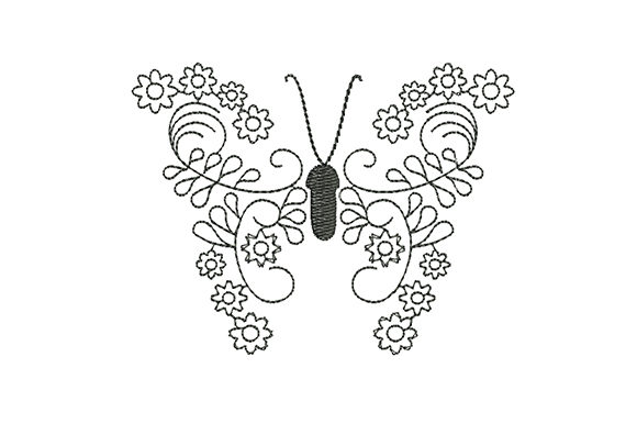 Review: Butterfly Stylized Flowers for Apparel