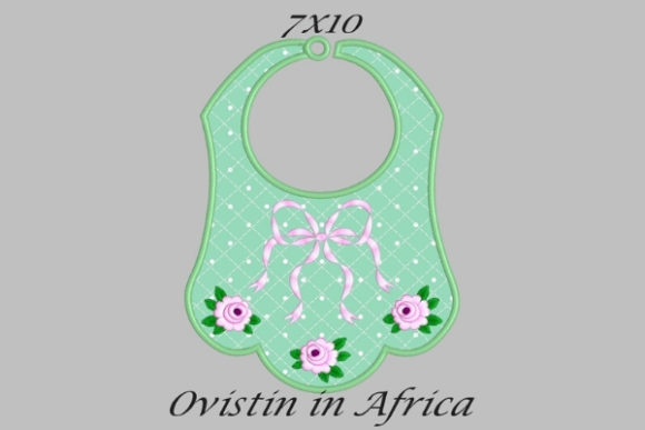 Review: Green Cute Adorable Baby Bib with Roses