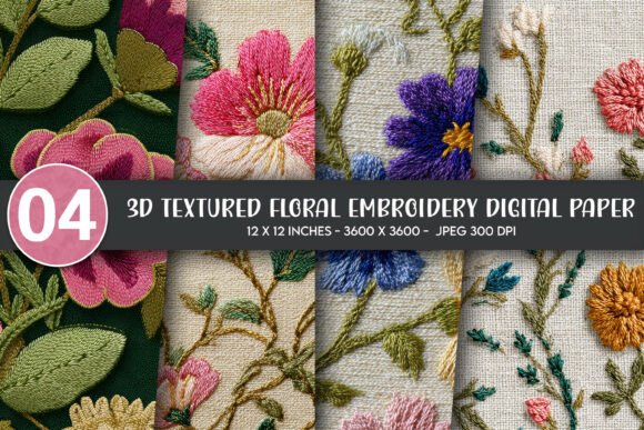 Reviewing 3D Textured Floral Embroidery Digital