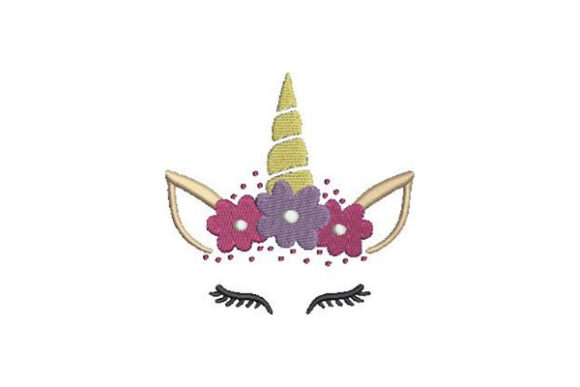 Reviewing the Unicorn Face with Flowers Design